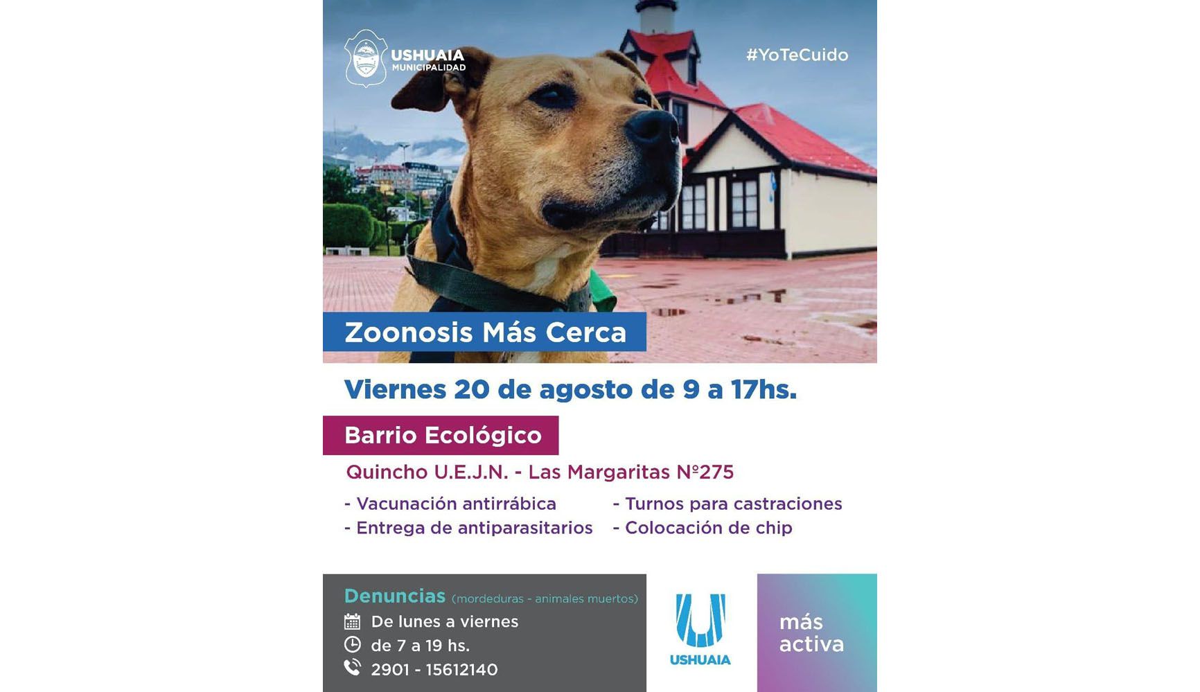 “Zoonosis más Cerca” llega al barrio Ecológico