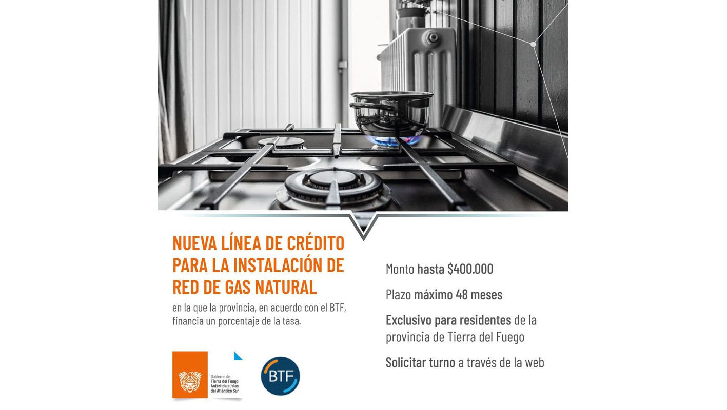 Continúa vigente la línea de créditos para conexiones de gas domiciliarias 