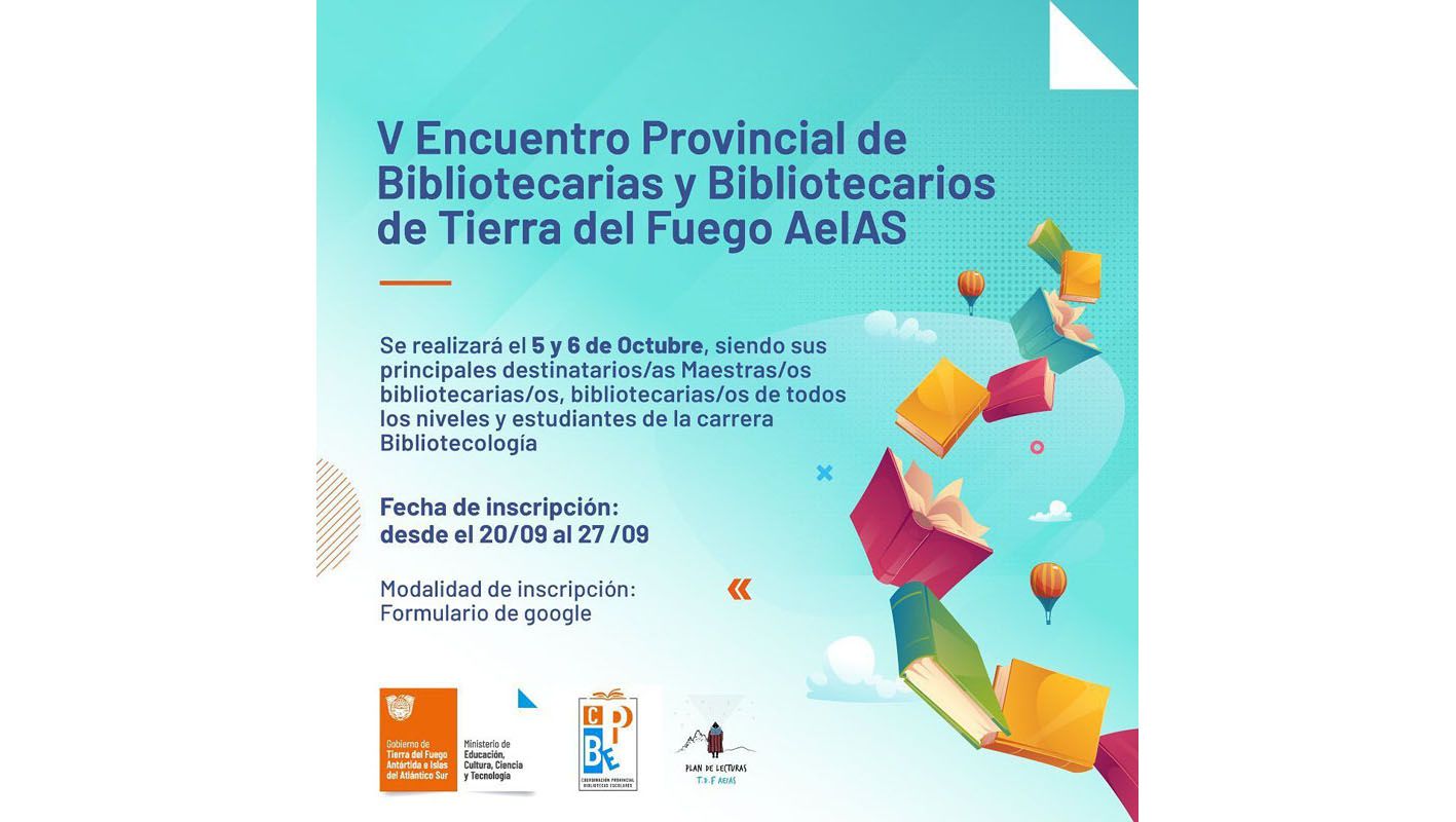 Se viene el 5º Encuentro Provincial de Bibliotecarios
