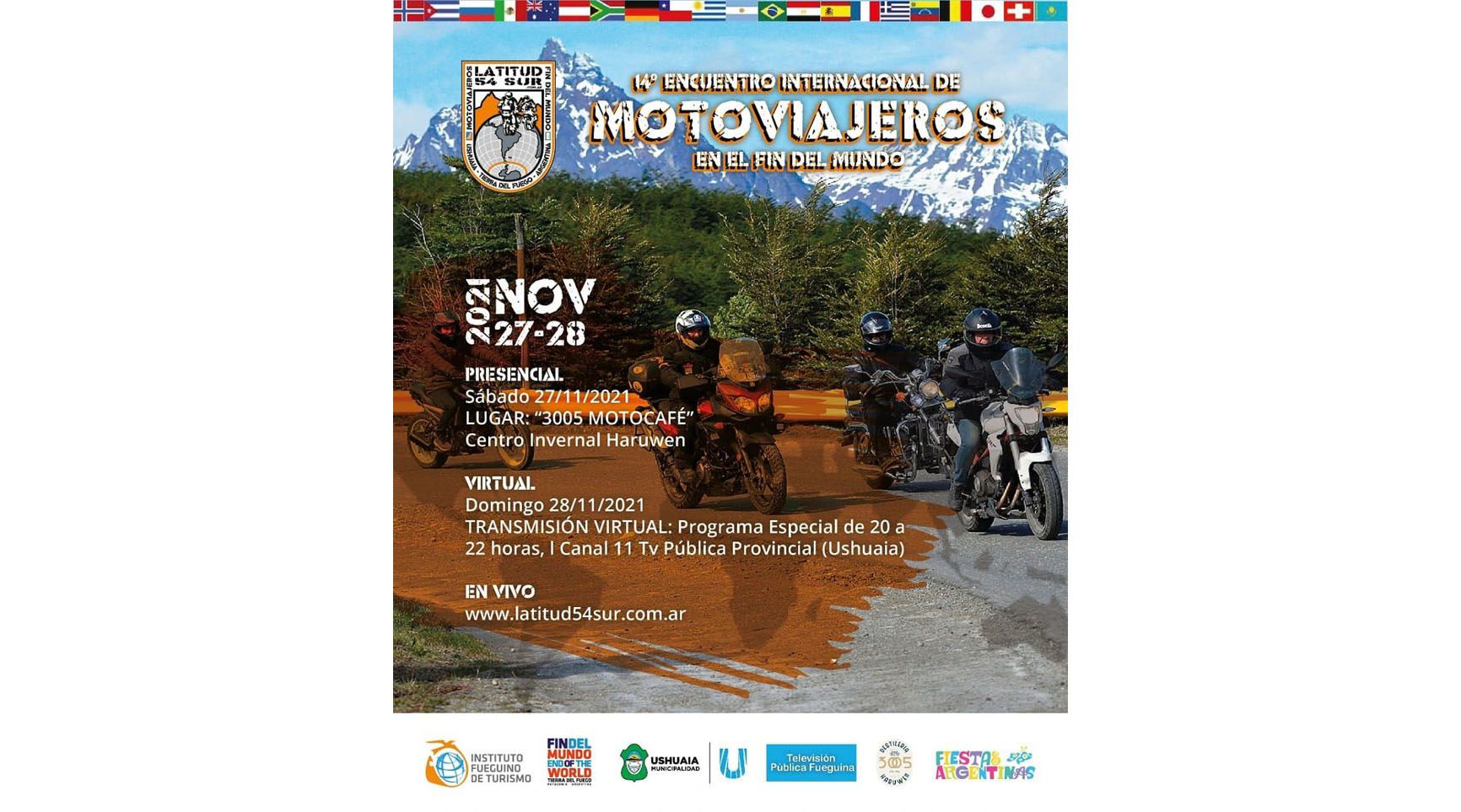 Se viene el 14º Encuentro Internacional de Motoviajeros en el Fin del Mundo