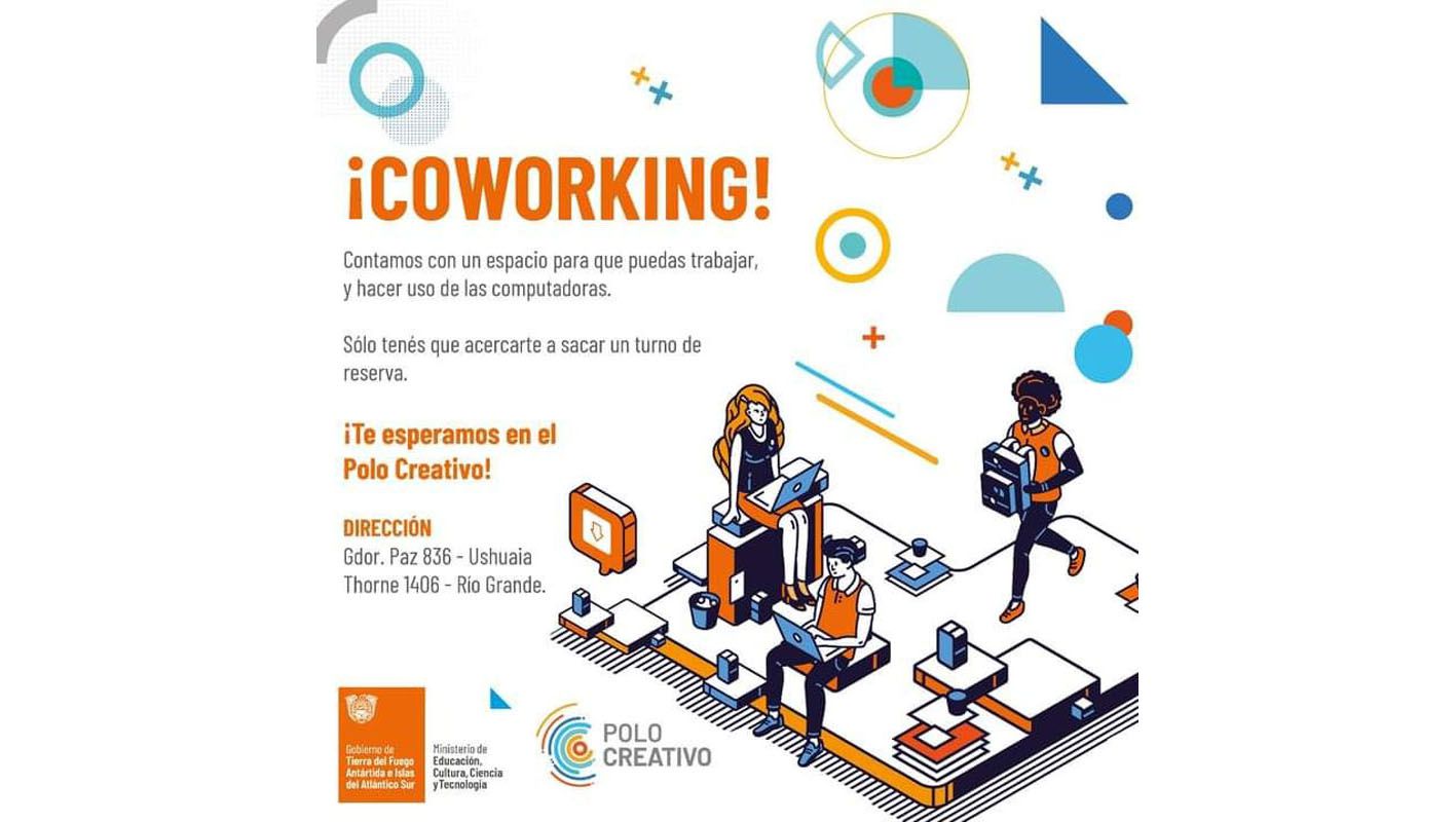 Los Polos Creativos Provinciales ofrecen el espacio de “Coworking” con acceso gratuito