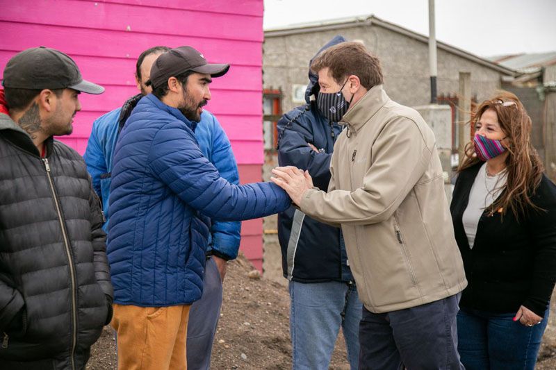 Melella recorrió la finalización de las obras de agua y cloaca en Río Grande