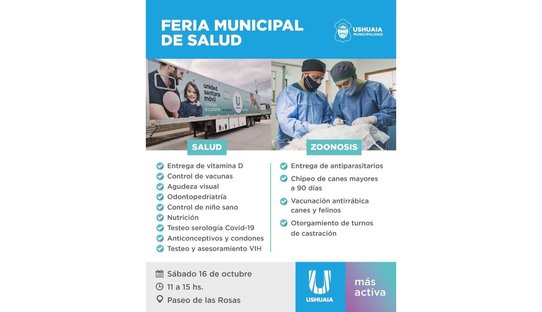 Habrá una jornada de Salud municipal en el paseo de las Rosas