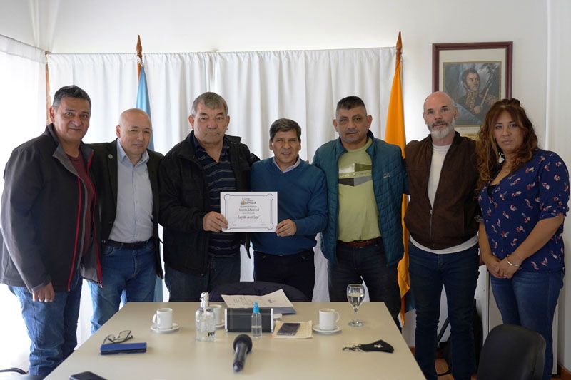 Pino recibió a la Asociación Civil de Fútbol ‘Ushuaia Veteranos’