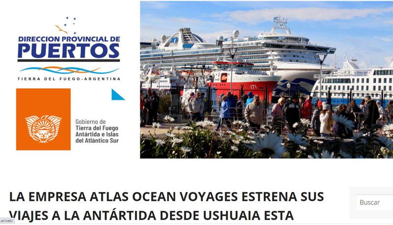 La empresa atlas Ocean Voyages estrena sus viajes a la Antártida desde Ushuaia