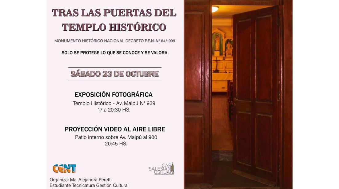 Se realizará el evento  “Tras las puertas del Templo Histórico” en Ushuaia