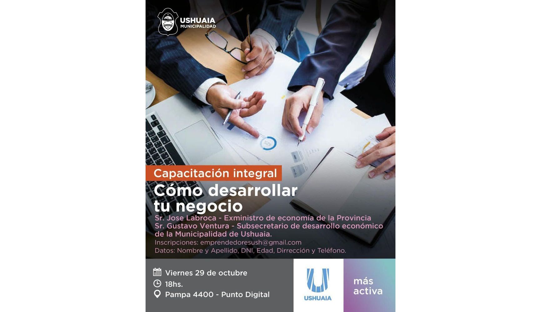 Capacitarán a emprendedores y pymes de Ushuaia