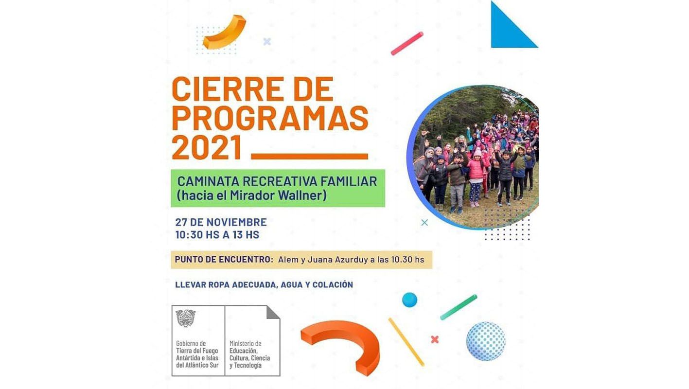  Este sábado se realizará el cierre de los Programas Recreativos 2021