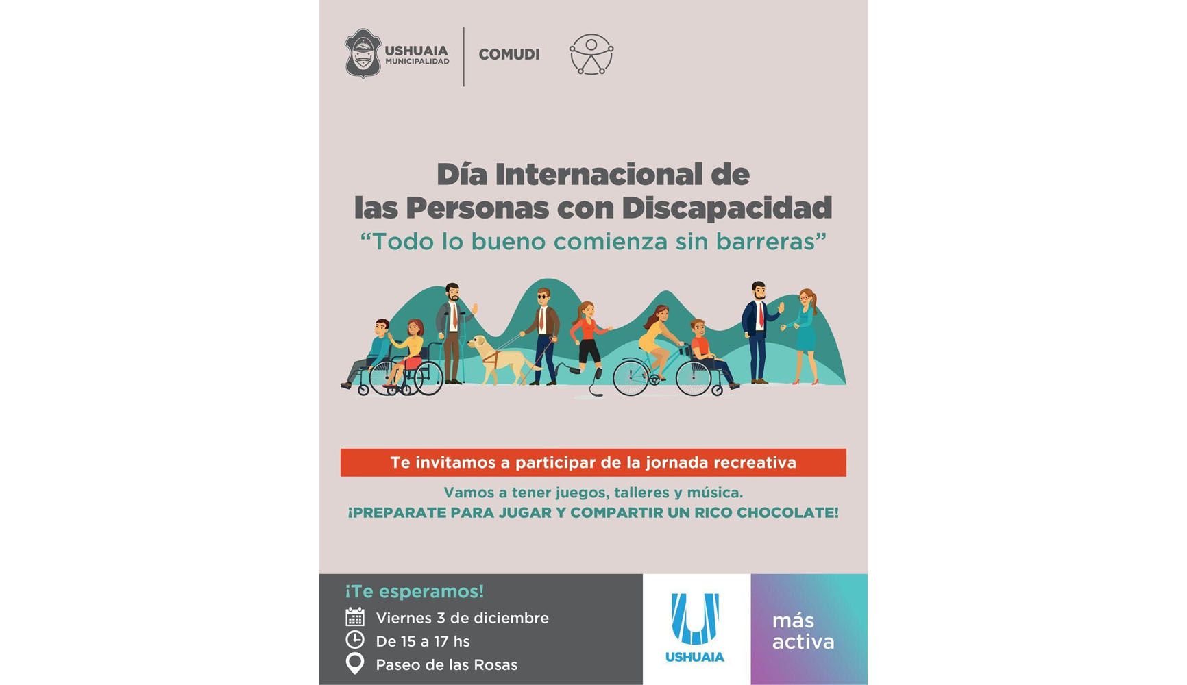 Habrá una jornada por el Día Internacional de las Personas con Discapacidad