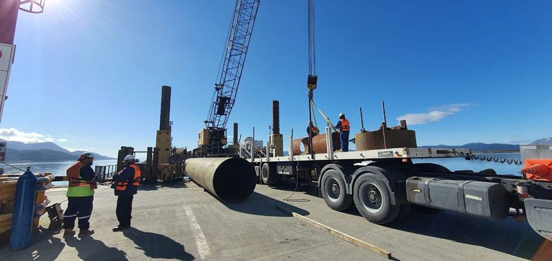 Avanza la ampliación del muelle