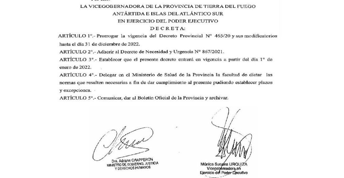 Emergencia sanitaria hasta el 31 de diciembre de 2022