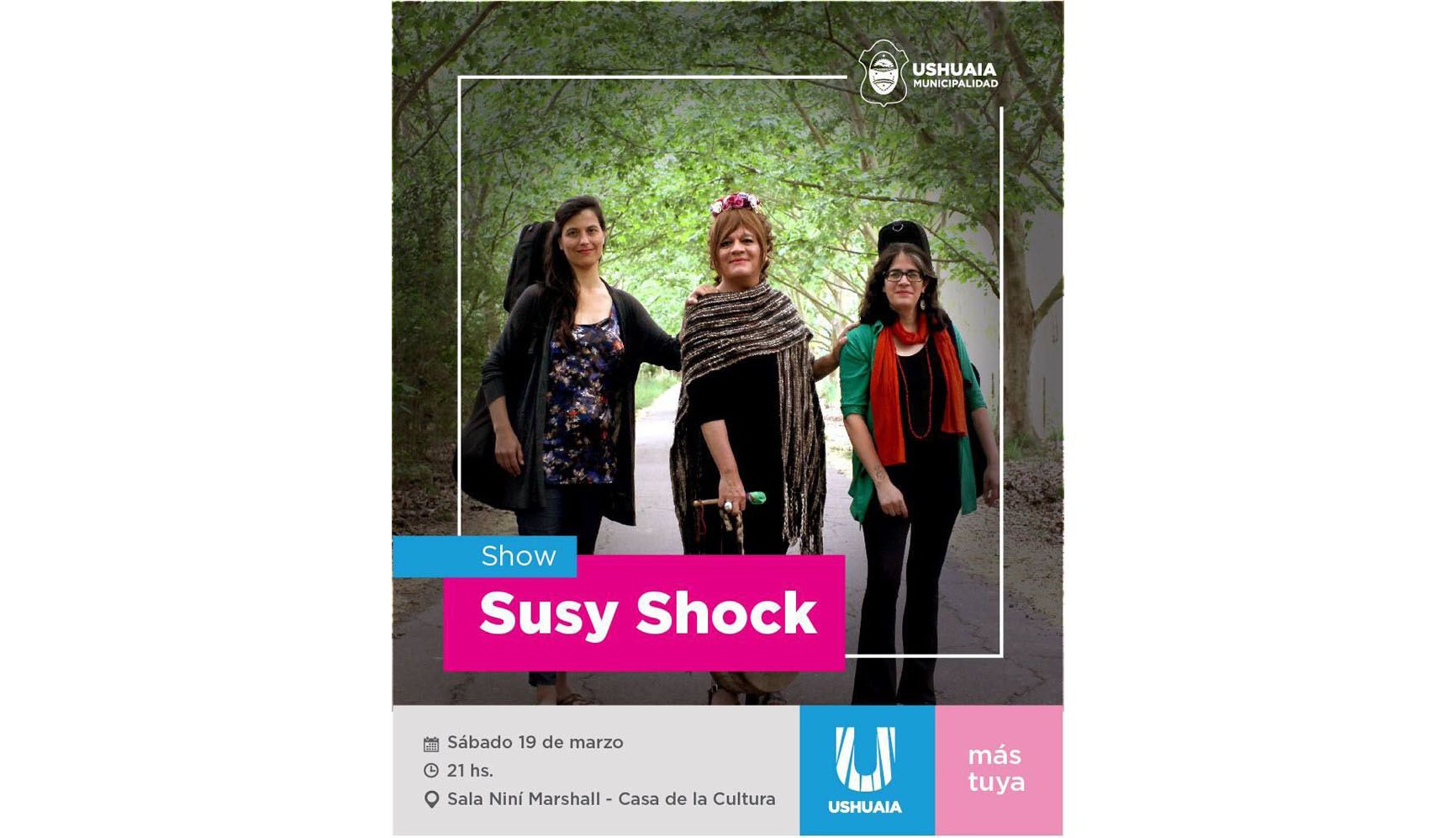 Susy Shock presentará un conversatorio y show en vivo en la Casa de la Cultura