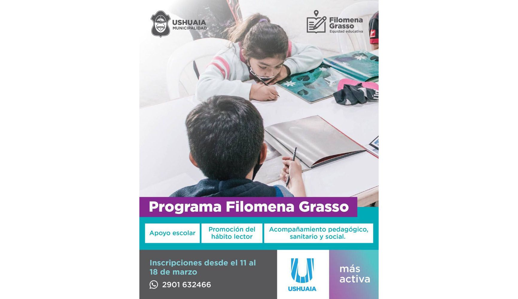 Continúan las inscripciones para el programa municipal ‘Filomena Grasso’