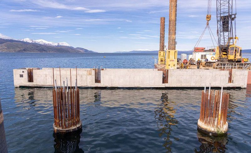 Avanza la obra de ampliación del muelle Avanza la obra de ampliación del muelle