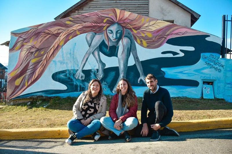 Funcionarios del Ministerio de Cultura de Nación visitaron los murales del EMUSH 2022