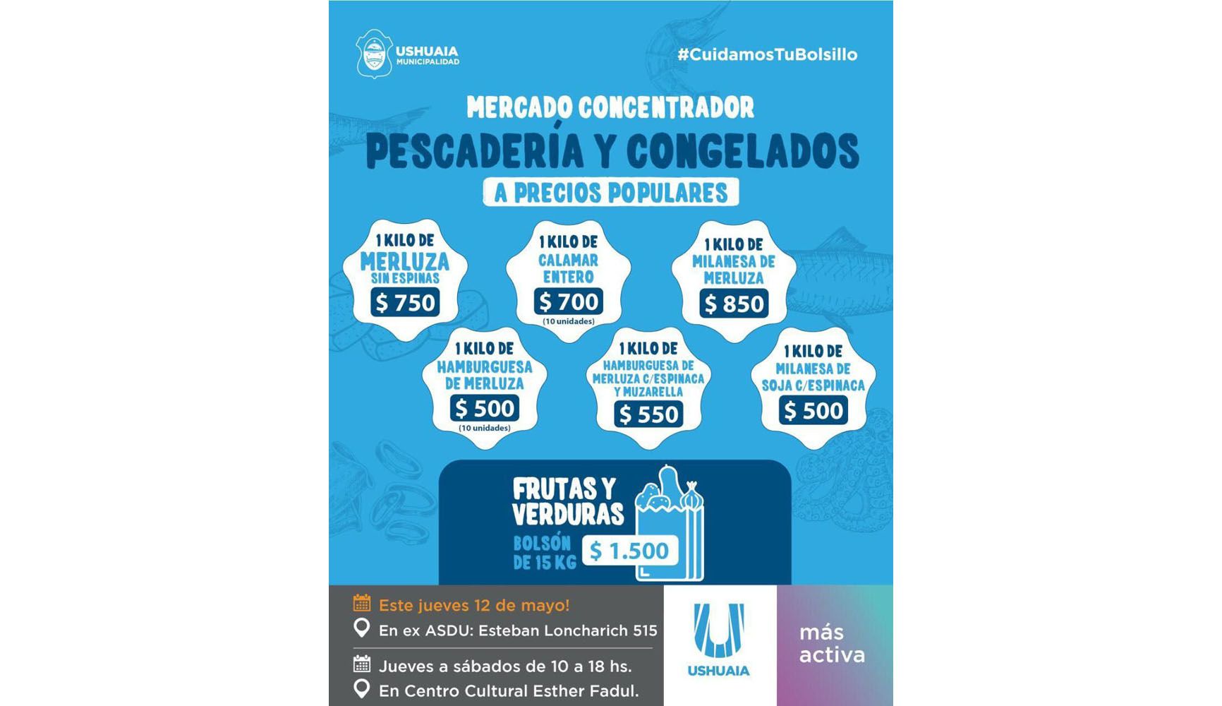  El Mercado Concentrador atenderá hoy en Andorra y en el Centro Esther Fadul