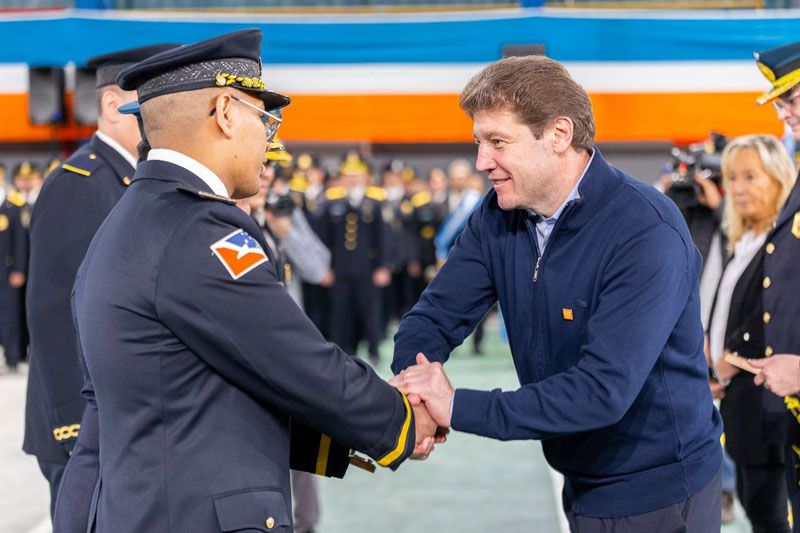 Durante el aniversario de la fuerza, Melella anunció la mesa del salario 