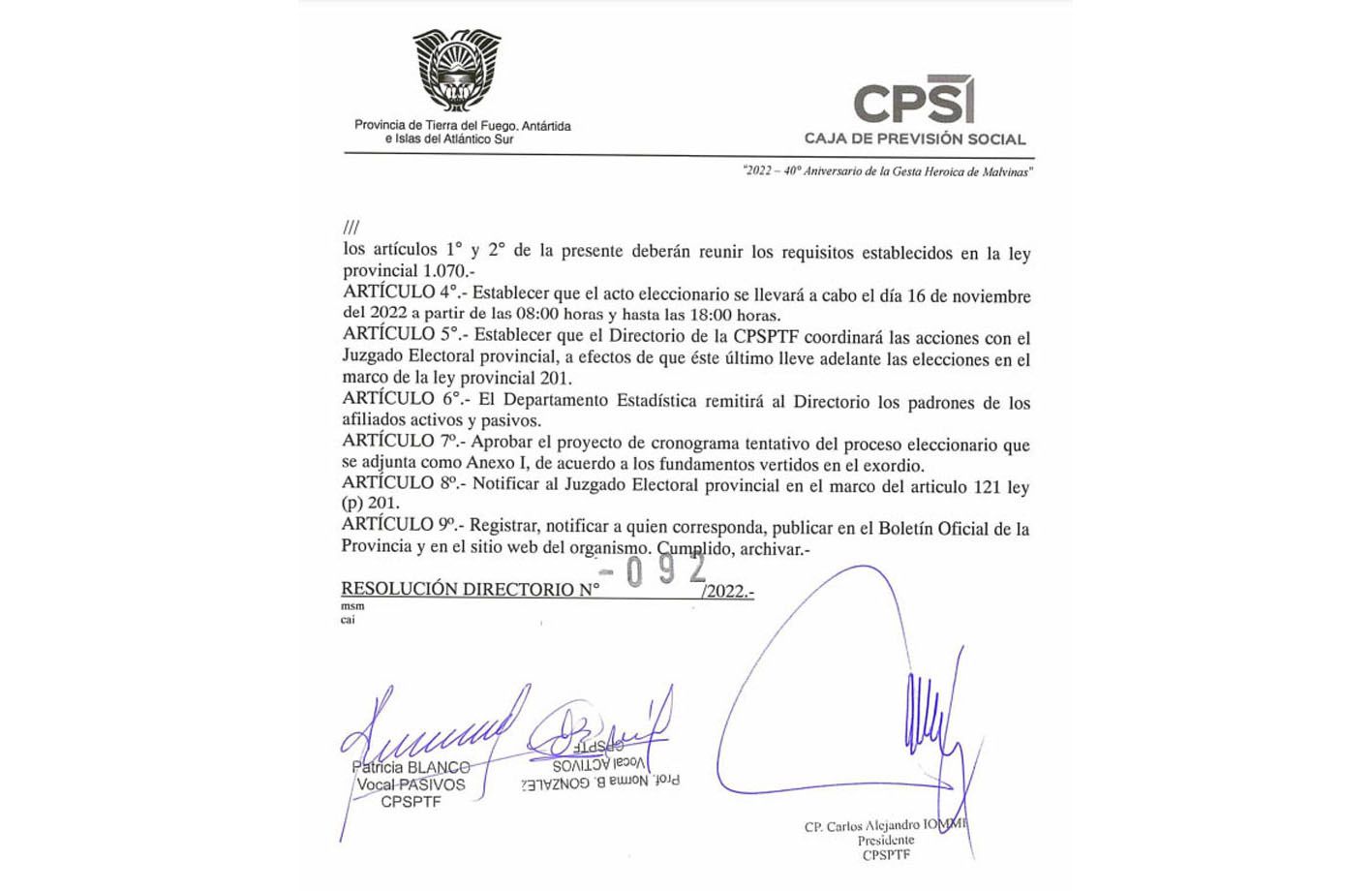 Afiliados pasivos y activos irán a las urnas el 16 de noviembre