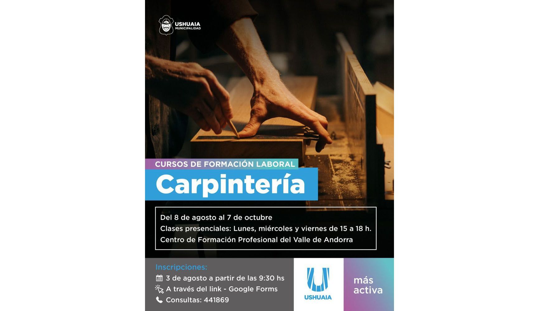 Comienzan las inscripciones para cursos de formación laboral