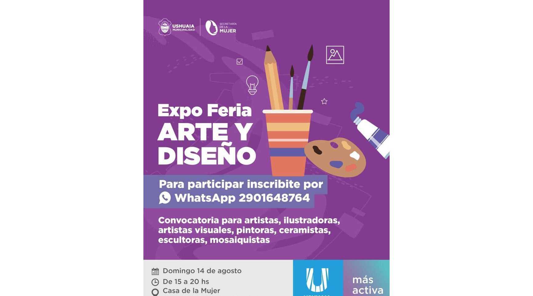 Se realizará una ‘Expo Feria Arte y Diseño’ en la Casa de la Mujer