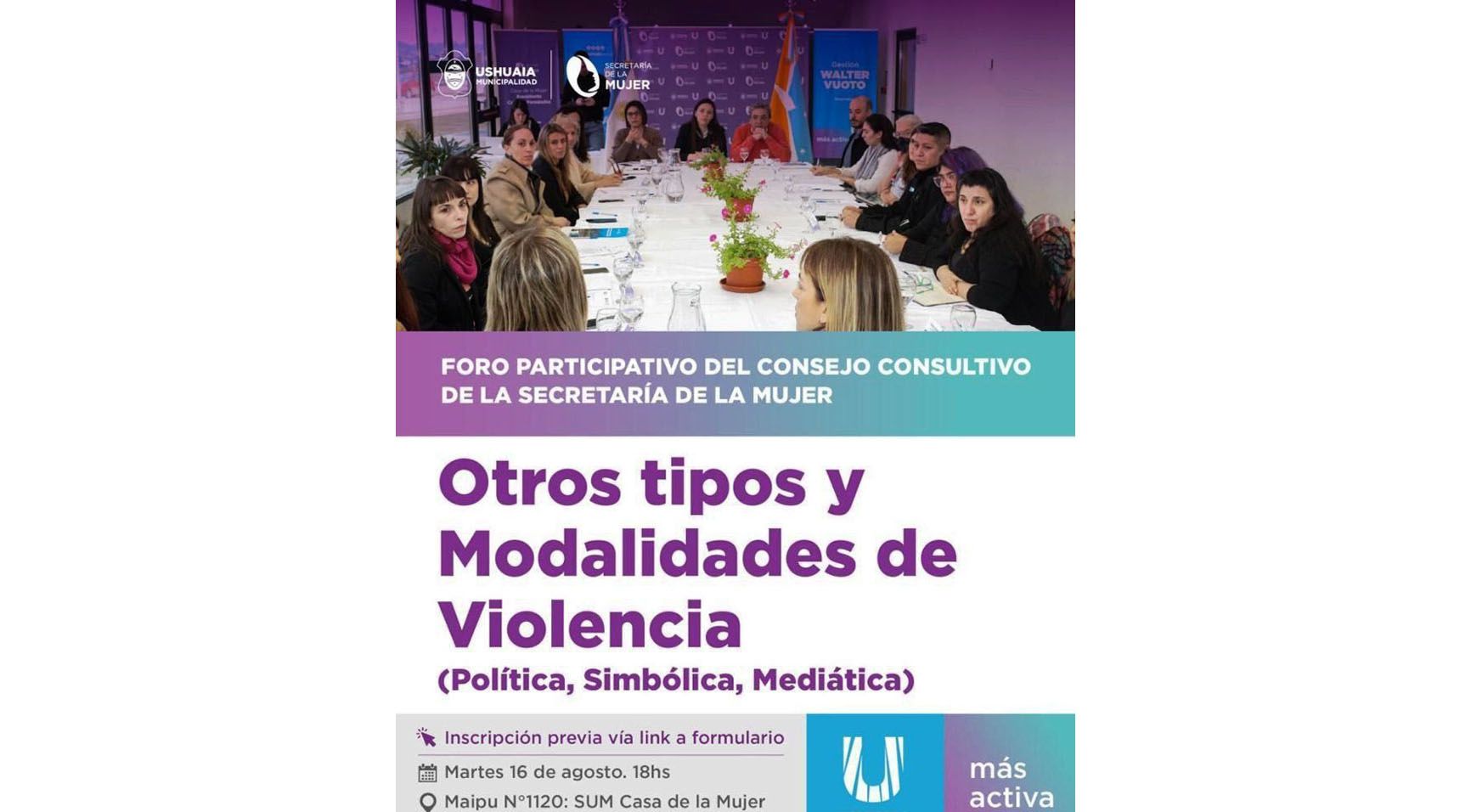 La Secretaría de la Mujer invita al Foro Participativo del Consejo Consultivo