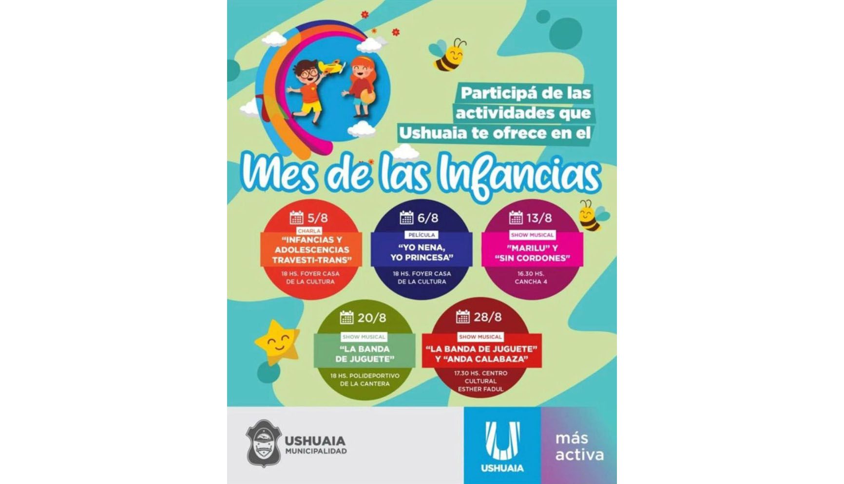 La Municipalidad invita a las actividades por el Mes de las Infancias