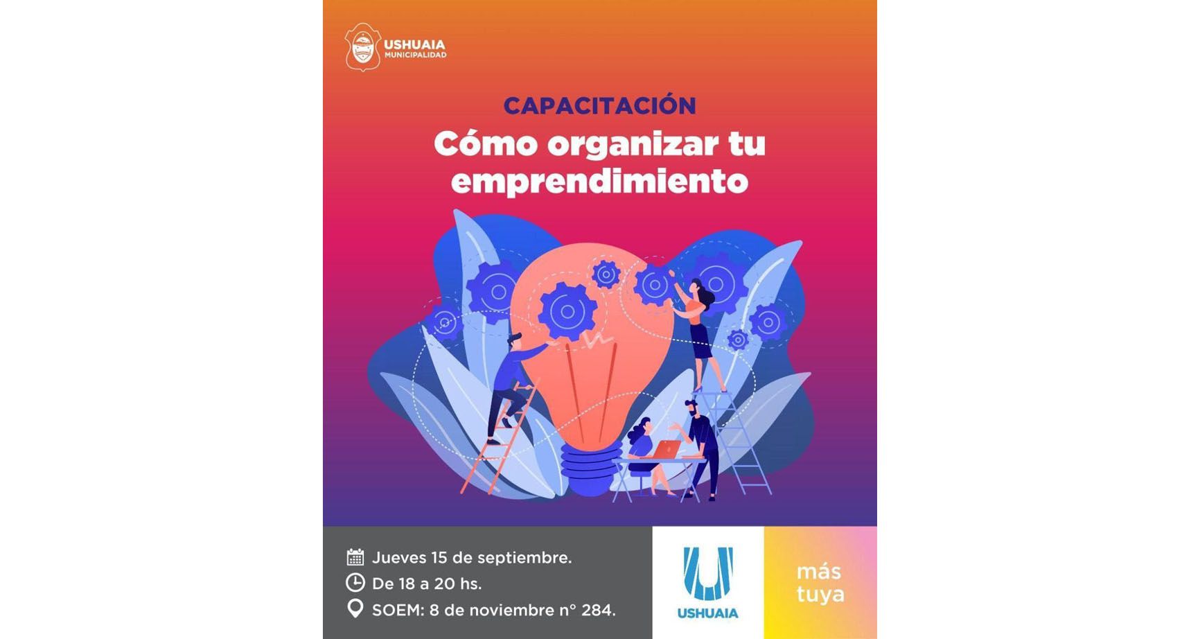 El Municipio de Ushuaia brindará una capacitación para emprendedores