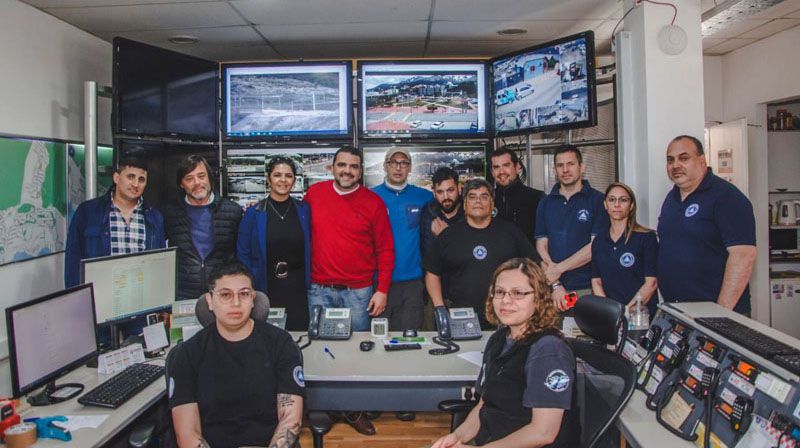 Vuoto recorrió la obra del nuevo Centro de Monitoreo de Defensa Civil Municipal