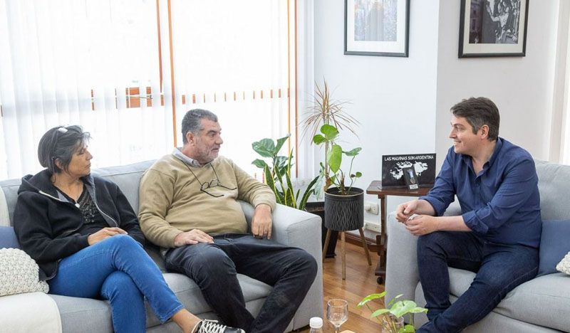 Martín Perez recibió a la familia de Micaela García