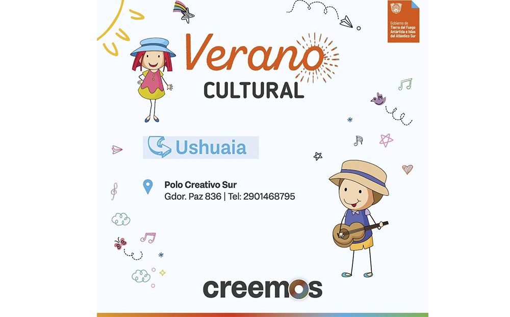 Comienzan las inscripciones para ‘Verano Cultural’ en Ushuaia y Tolhuin