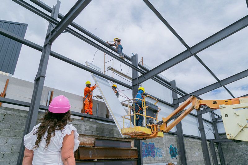 Avanza la construcción del gimnasio del Club Garibaldi