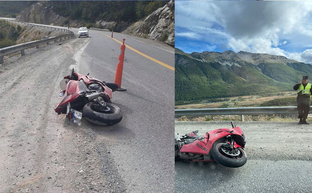 Motociclista herido tras fuerte caída 