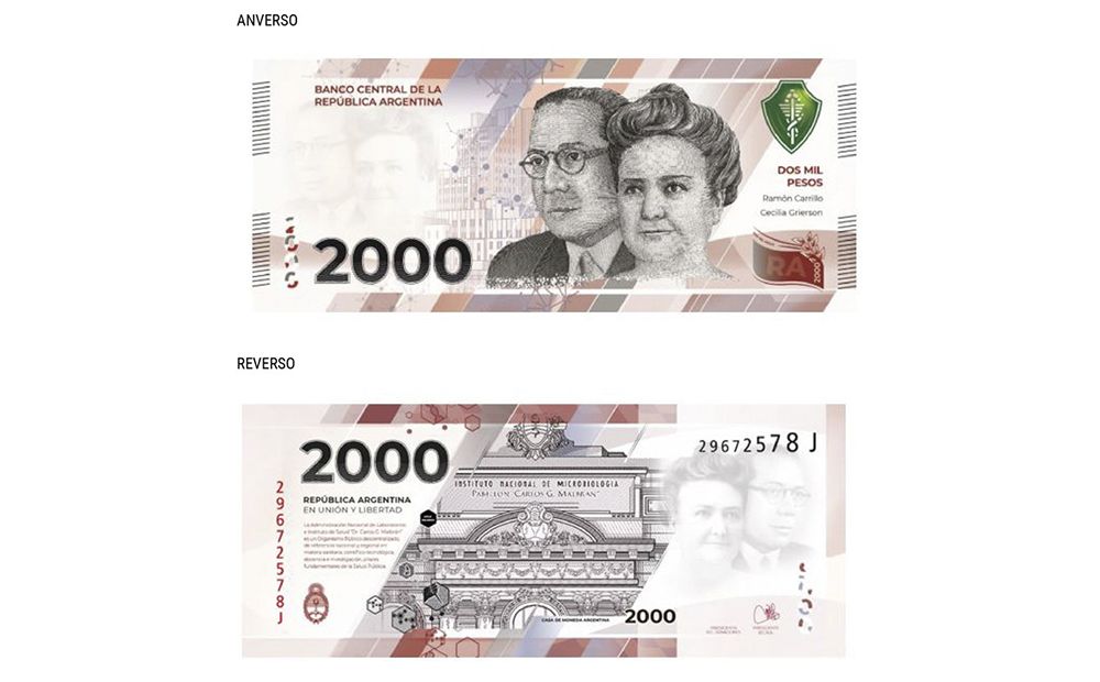 El Banco Central emitirá un billete de 2.000 pesos