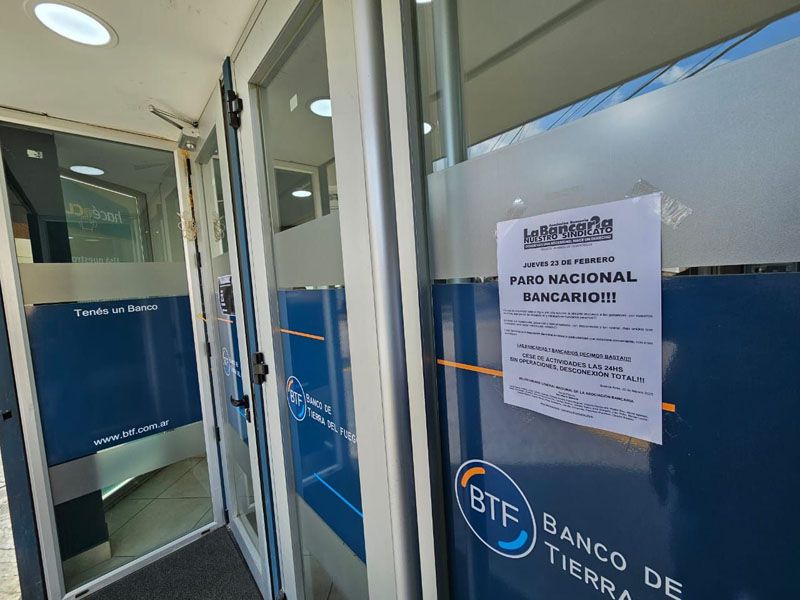 Hoy no habrá atención al público en los Bancos, por paro nacional