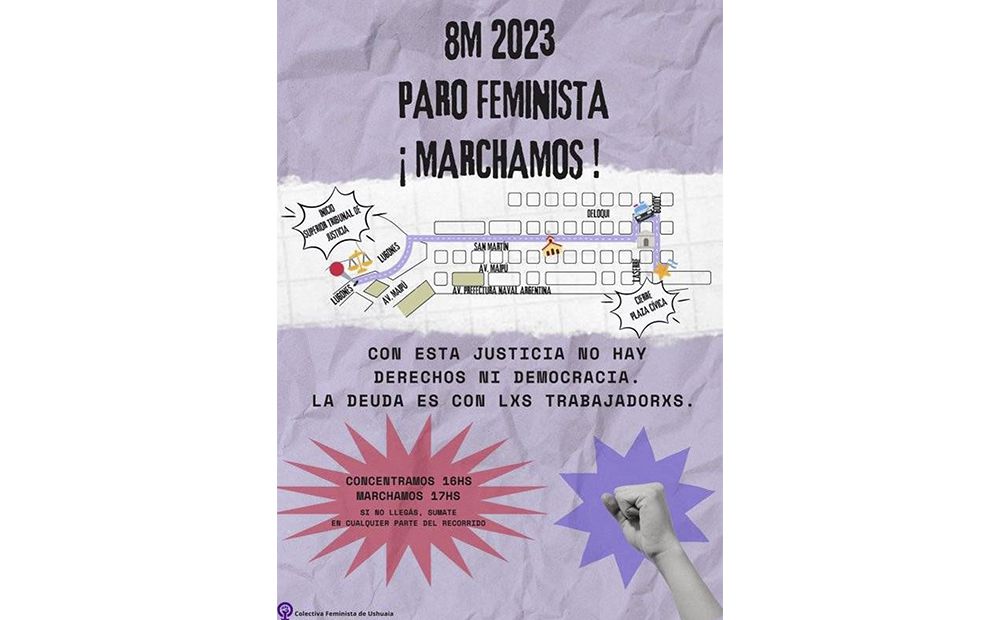 Convocan a un paro y movilización por el 8M