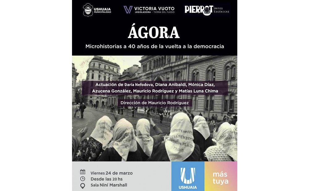 Se presentará la obra ‘Ágora: Microhistorias a 40 años de la vuelta a la democracia’