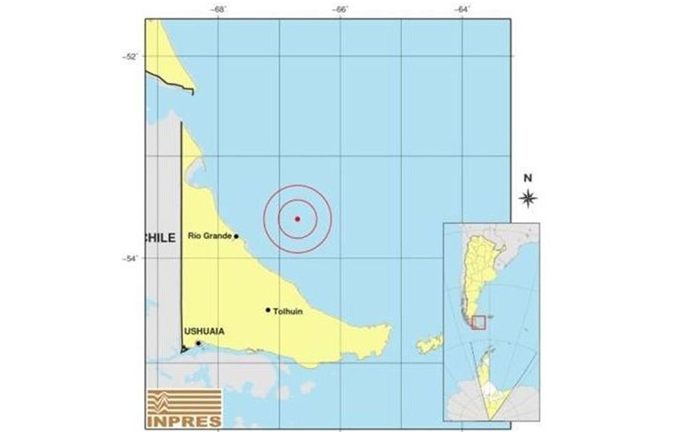 Se reportó un sismo frente a Río Grande 