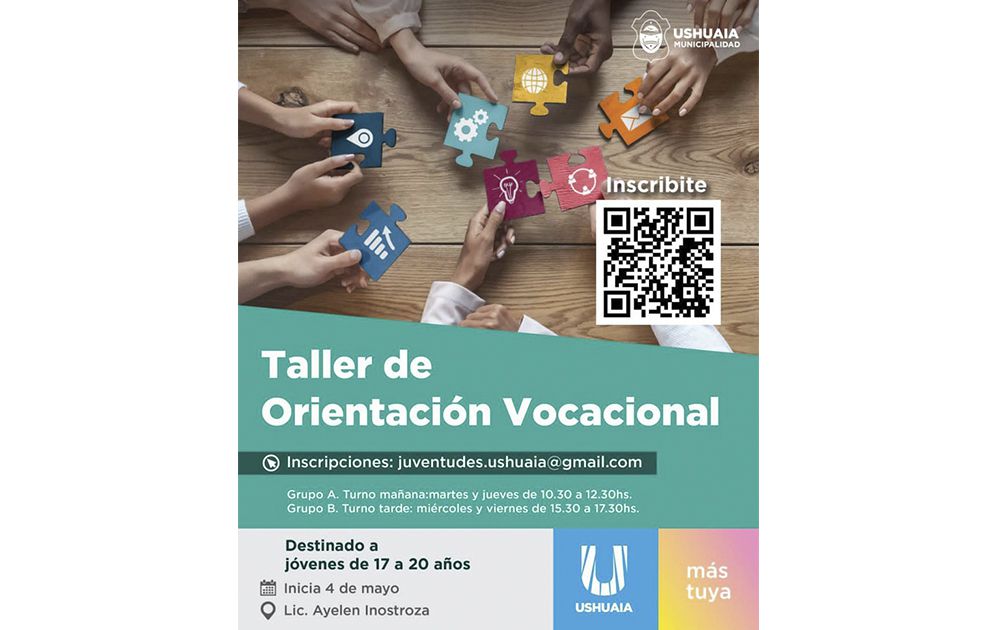 La Coordinación de Juventudes invita a los Talleres de Orientación Vocacional