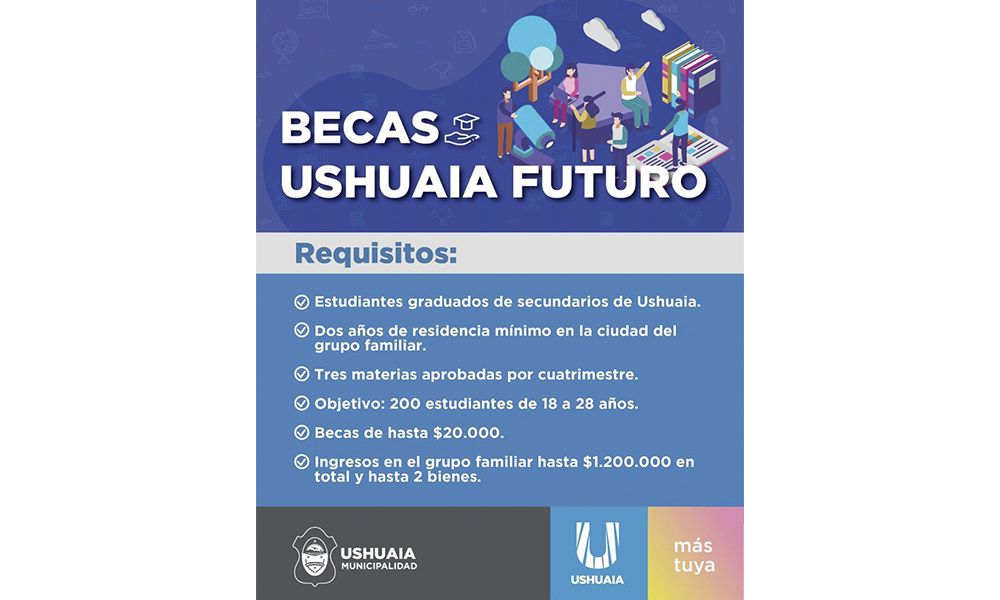 Se encuentran abiertas las inscripciones para las Becas ‘Ushuaia Futuro’