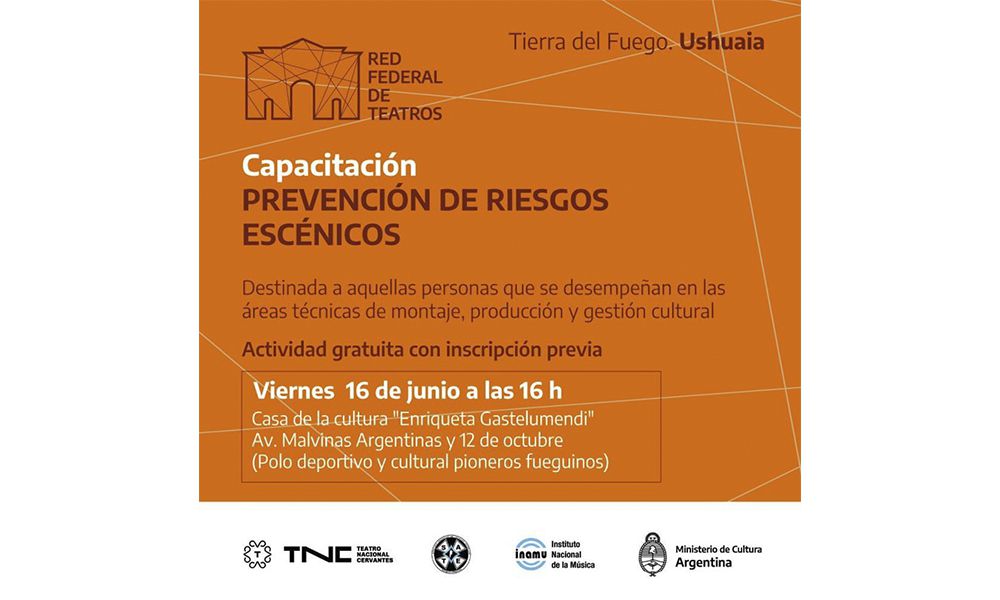 La Municipalidad invita a la capacitación en ‘Prevención de Riesgos Escénicos’