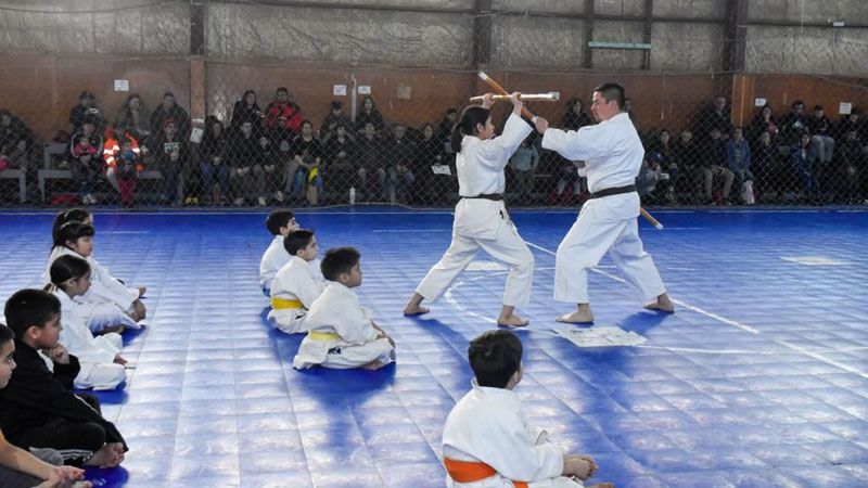 La exhibición de artes marciales convocó a niños, jóvenes y adultos
