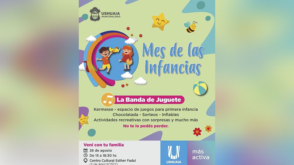 La Municipalidad invita al gran festejo del Mes de las Infancias 