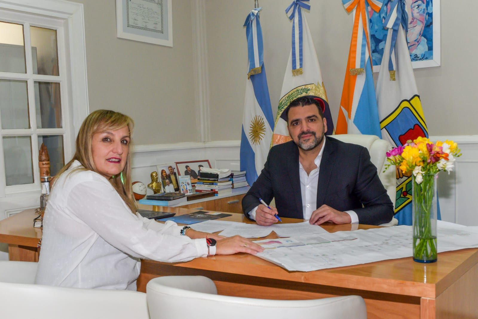 Vuoto y Muñiz Siccardi evaluaron el plan de obras 2023-2024