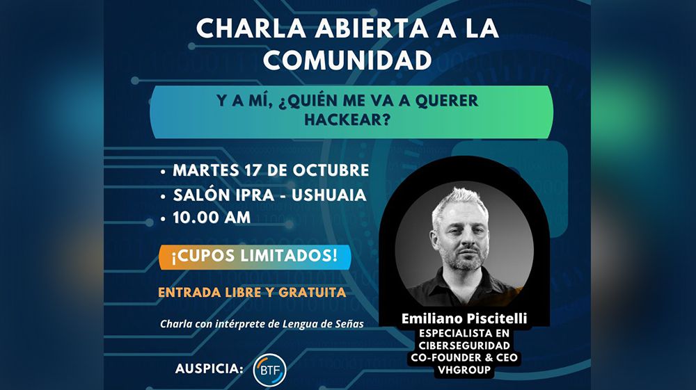 Charla abierta y gratuita sobre estafas y ciberseguridad
