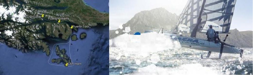 Navegante cruza el Cabo de Hornos en un catamarán volador