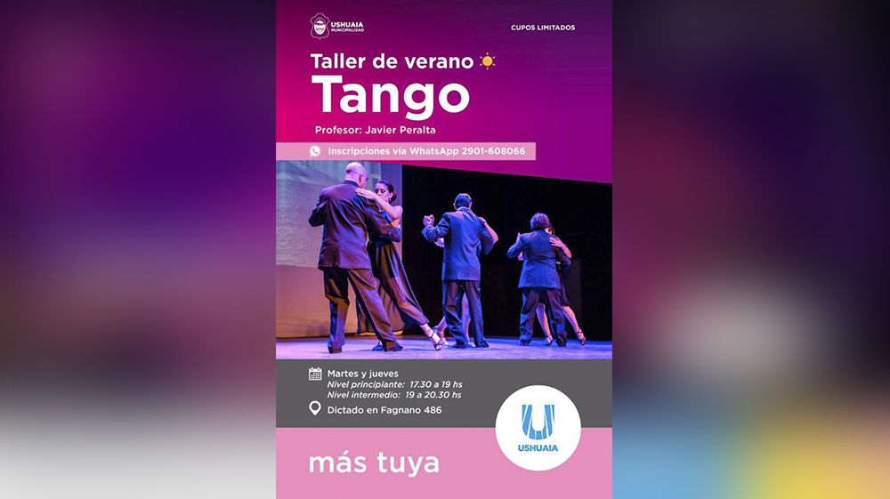 Taller de “Tango” durante febrero