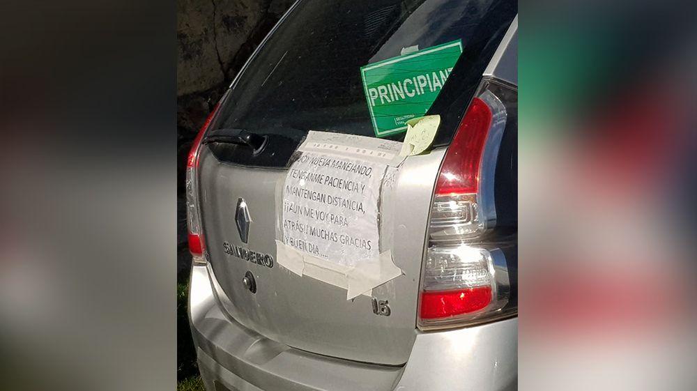 Un aplauso para esa conductora