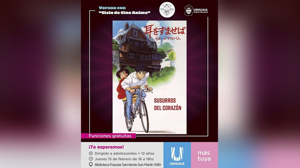 Hoy se realizará una nueva función del ciclo de Cine de Animé