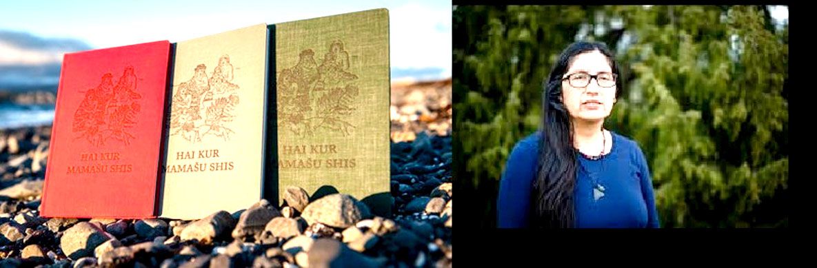 Nieta de última yagan presenta libro de cuentos de la etnia 