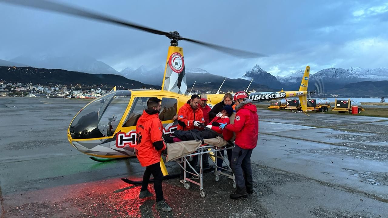 Mujer herida tuvo que ser rescatada en helicóptero